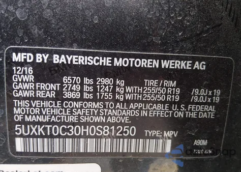 2017 BMW X5 Edrive xDrive40E Iperformance z USA, uszkodzony, nr VIN 5UXKT0C30H0S81250